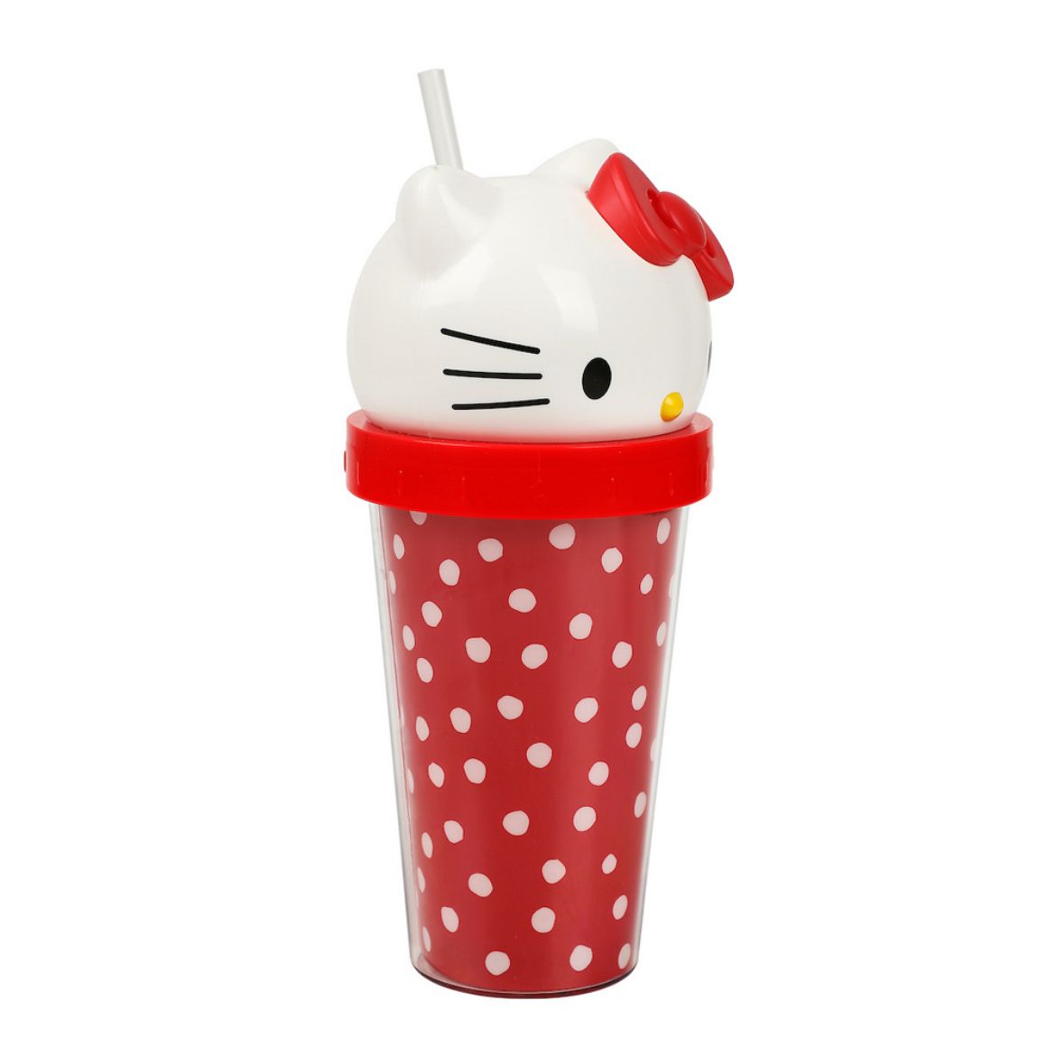Hello Kitty 3D Face Travel Tumbler (Dots) - Image 3