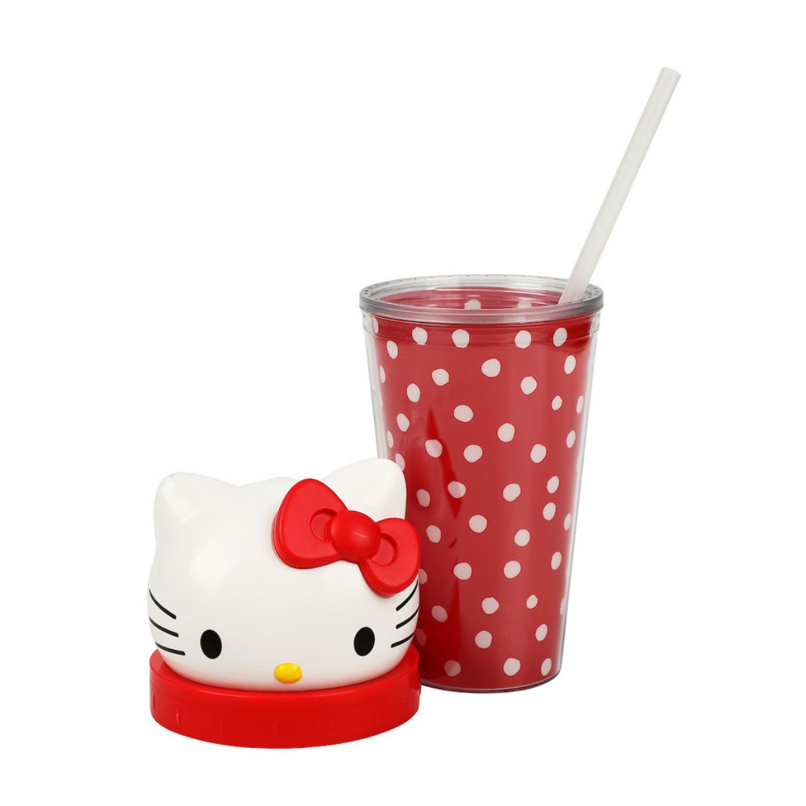 Hello Kitty 3D Face Travel Tumbler (Dots) - Image 2