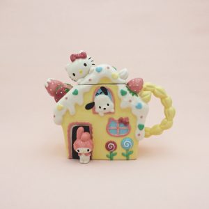 Hello Kitty and Friends Strawberry House Ceramic Teapot