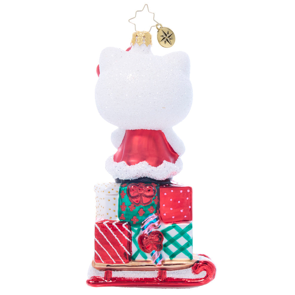 Hello Kitty x Christopher Radko Handmade Glass Ornament (Happy Holidays) - Image 3