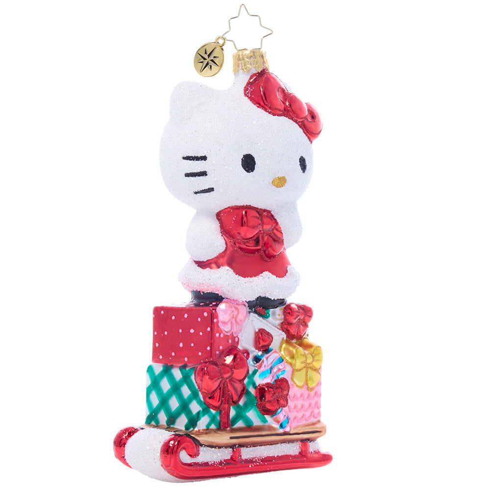 Hello Kitty x Christopher Radko Handmade Glass Ornament (Happy Holidays) - Image 4