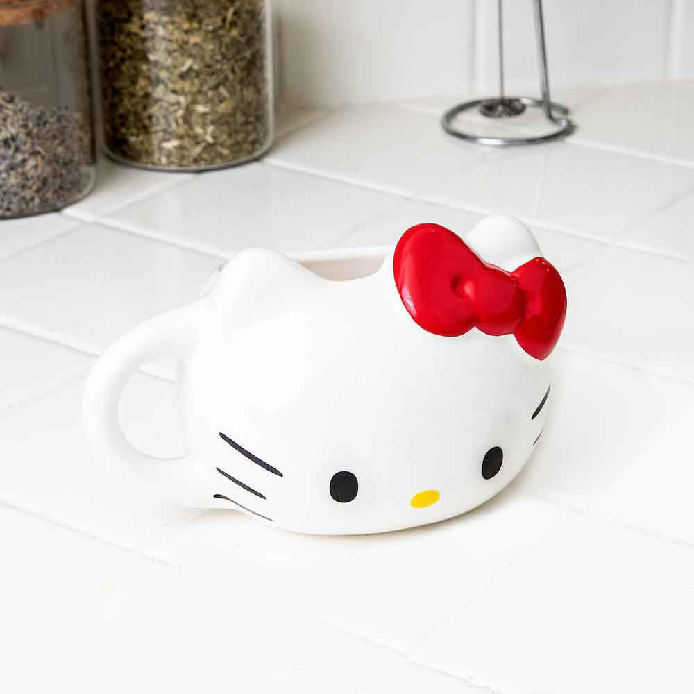 Hello Kitty Face Sculpted Mug (Red) - Image 2