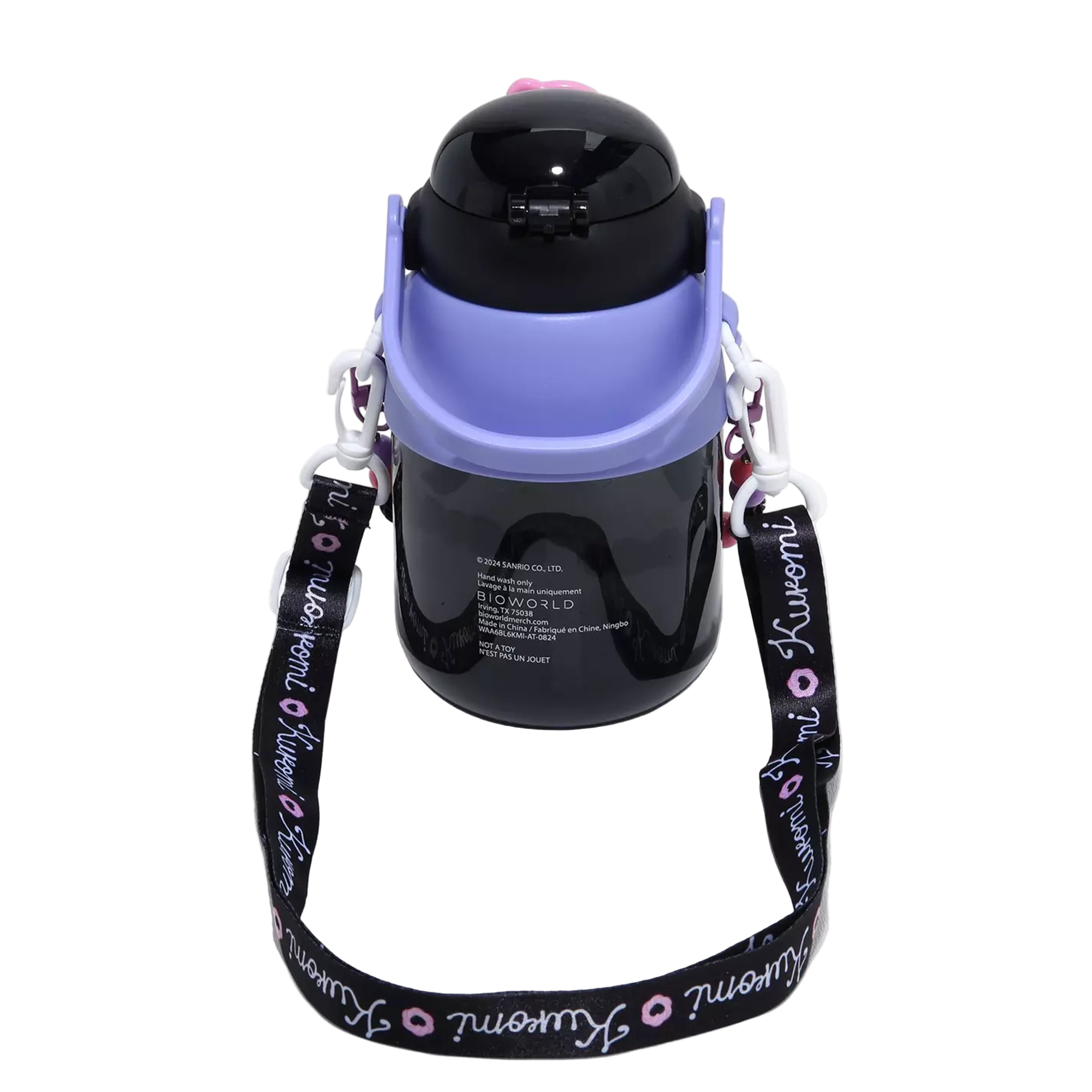 Kuromi Travel Water Bottle With Lanyard - Image 3