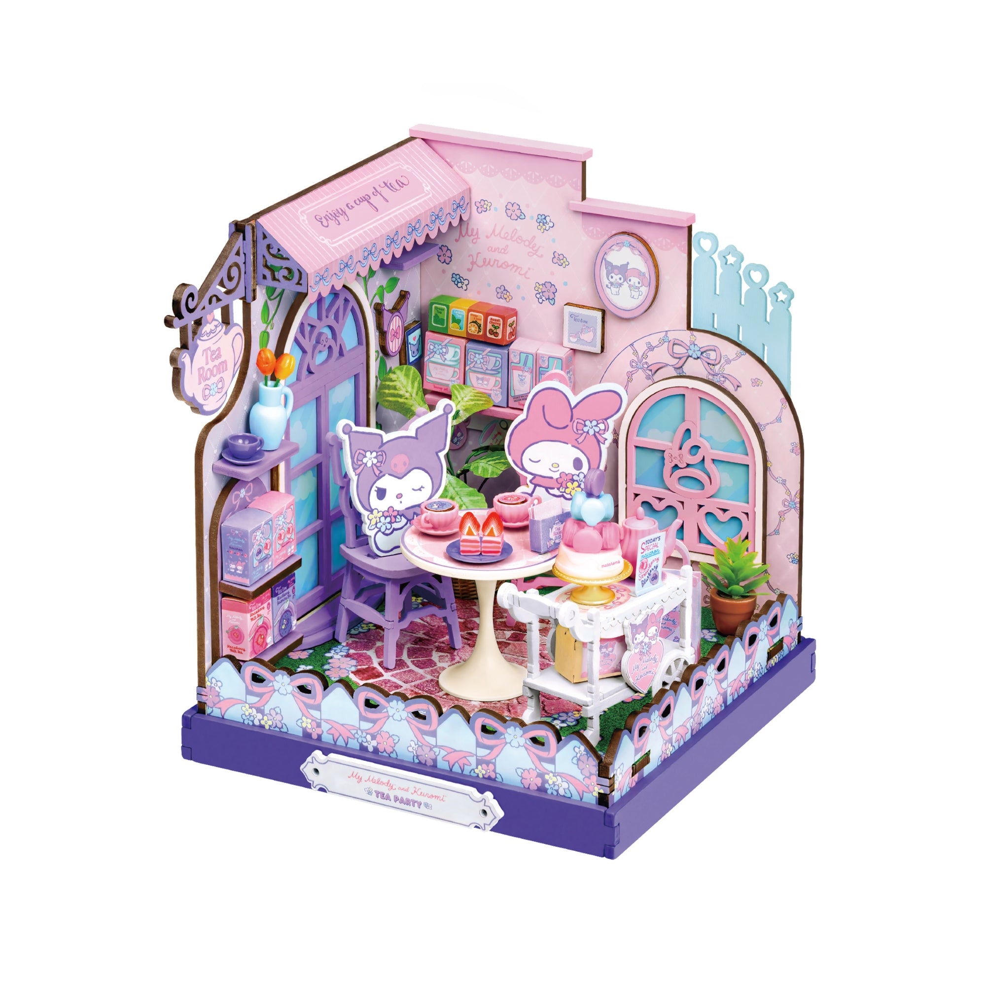 My Melody & Kuromi Tea Party DIY Miniature House Kit
