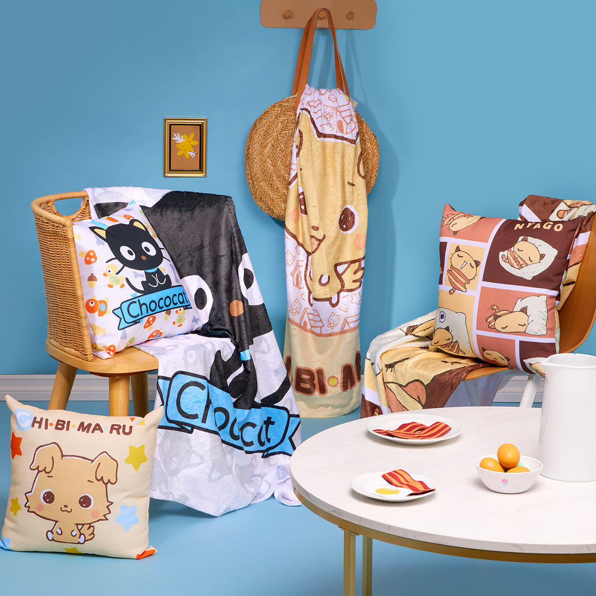 Chibimaru Cheerful Pup Throw Blanket - Image 2