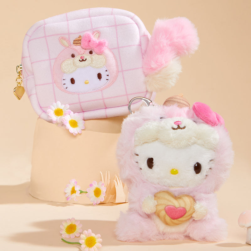 Hello Kitty Plush Mascot Keychain (Fluffy Squirrel Series) - Image 2