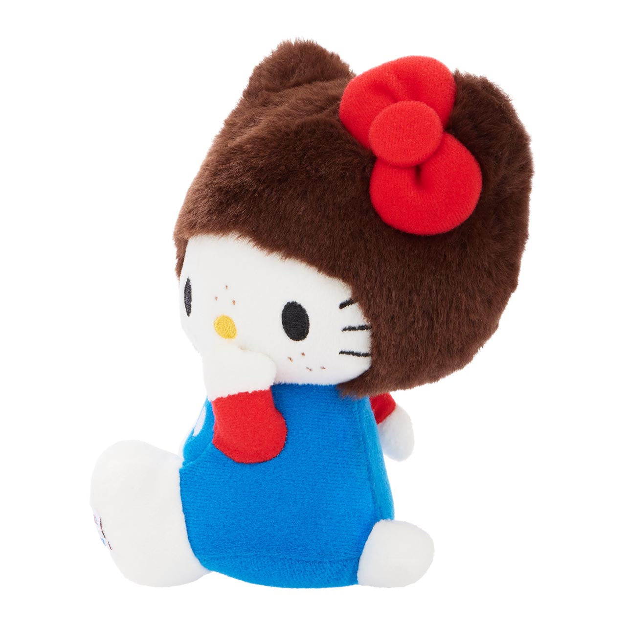 Hello Kitty x Monchhichi 7 Overalls Plush (Hello Kitty) - Image 4