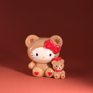 Hello Kitty & Teddy Bear Love Ceramic Figurine