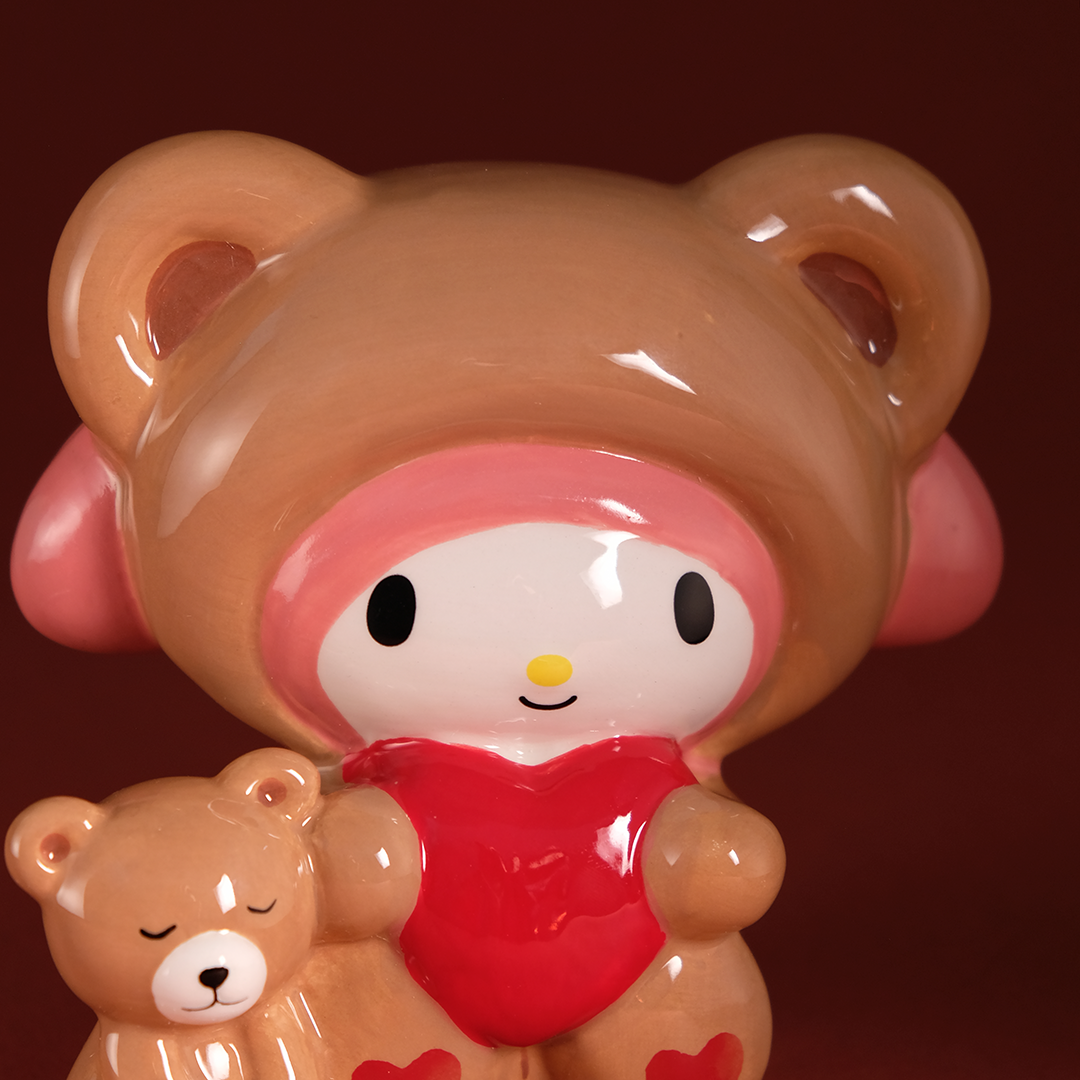 My Melody & Teddy Bear Love Ceramic Figurine - Image 6