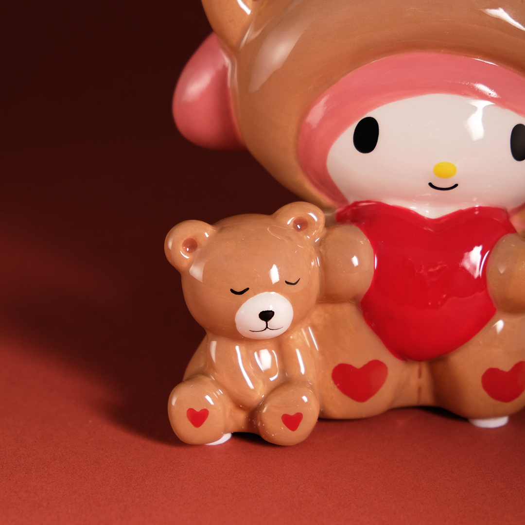 My Melody & Teddy Bear Love Ceramic Figurine - Image 2