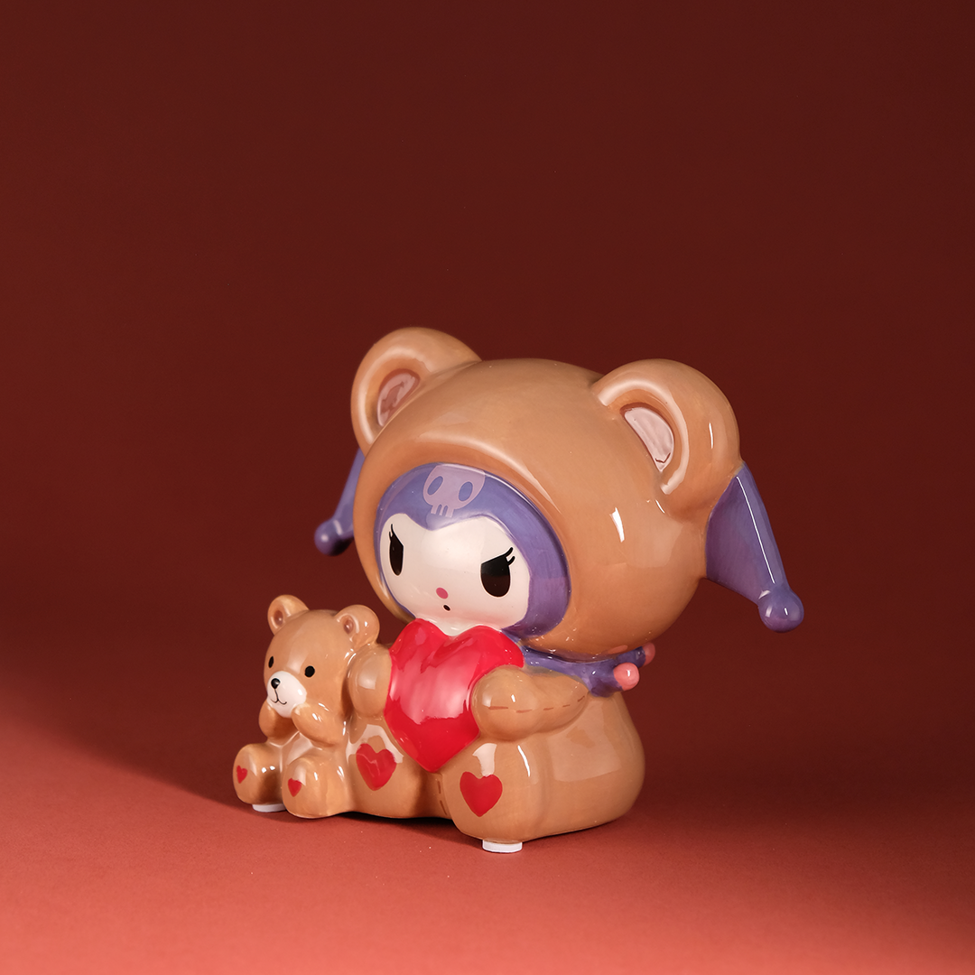 Kuromi & Teddy Bear Love Ceramic Figurine - Image 2