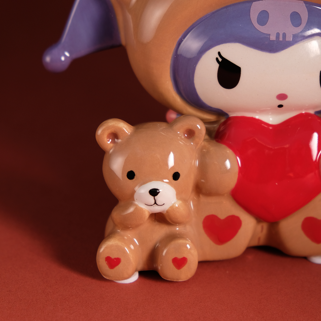 Kuromi & Teddy Bear Love Ceramic Figurine - Image 6