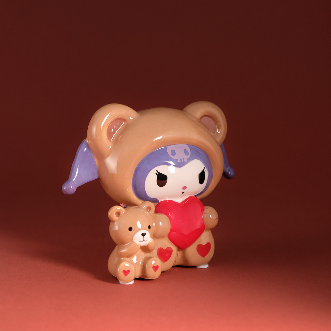 Kuromi & Teddy Bear Love Ceramic Figurine - Image 4