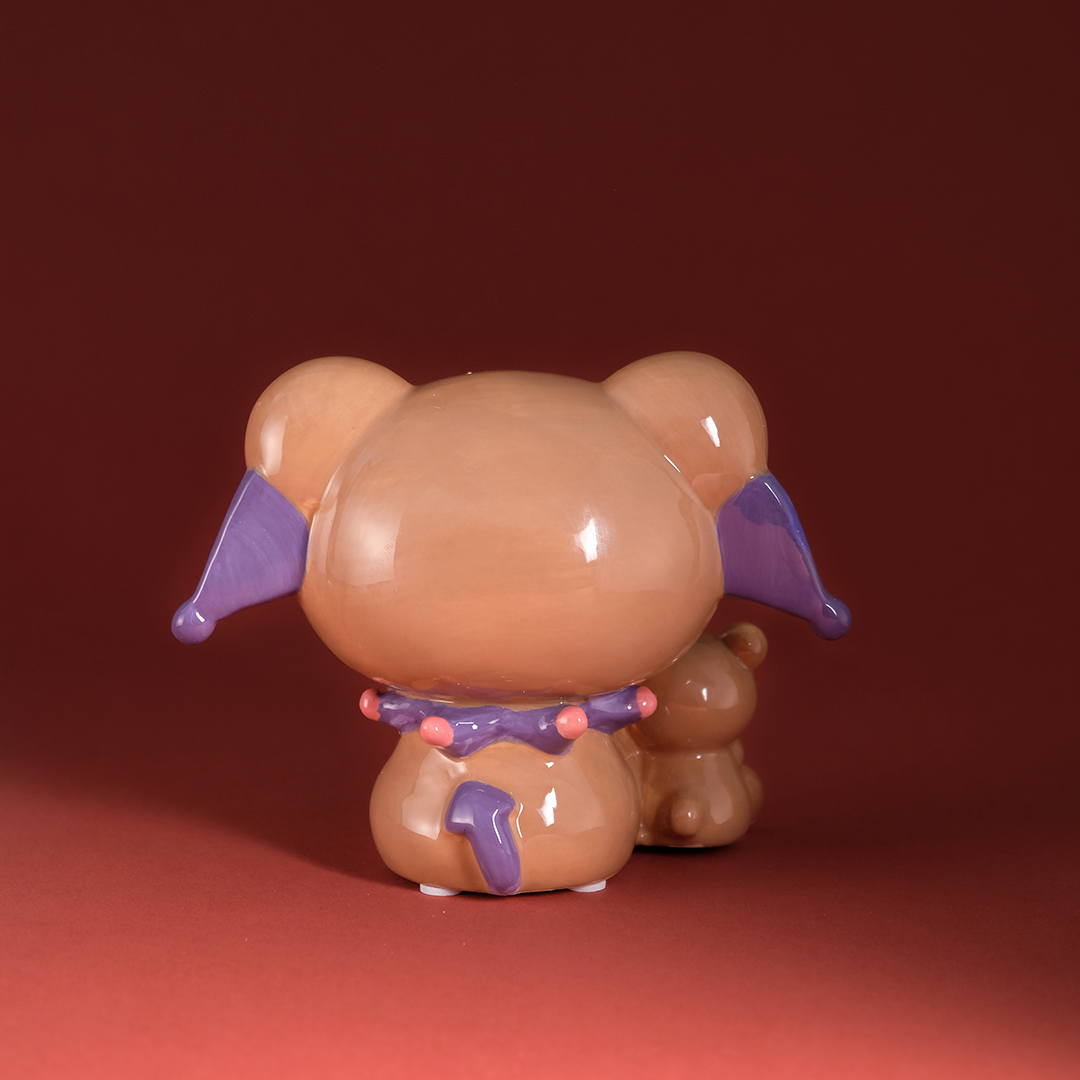 Kuromi & Teddy Bear Love Ceramic Figurine - Image 3