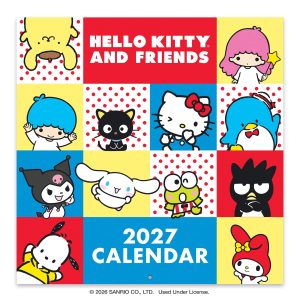 Hello Kitty and Friends 2027 Retro Wall Calendar