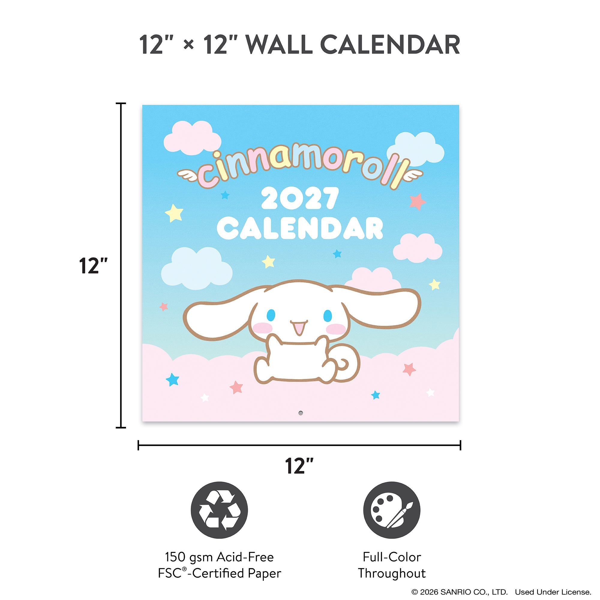 Cinnamoroll 2027 Classic Wall Calendar - Image 3