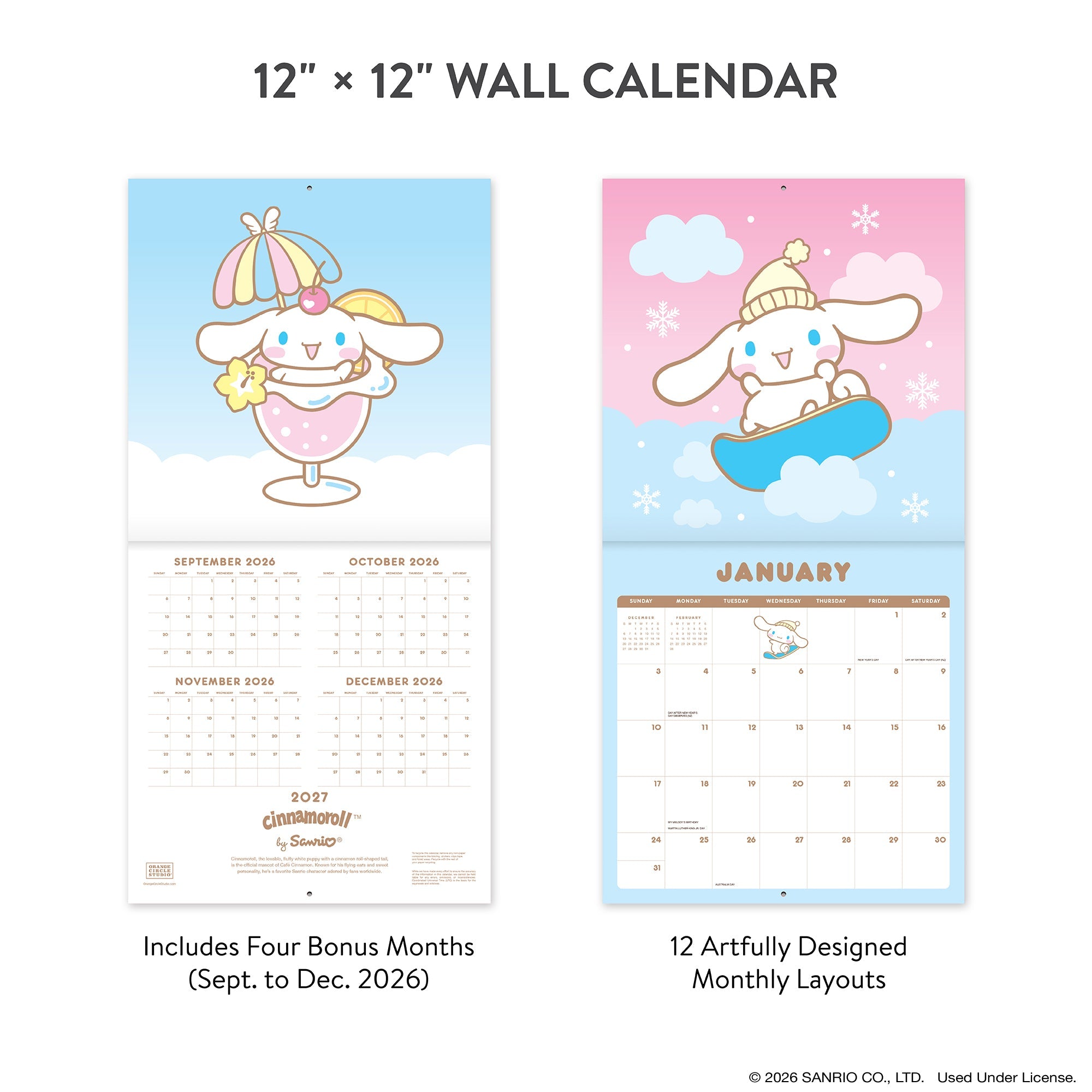 Cinnamoroll 2027 Classic Wall Calendar - Image 9