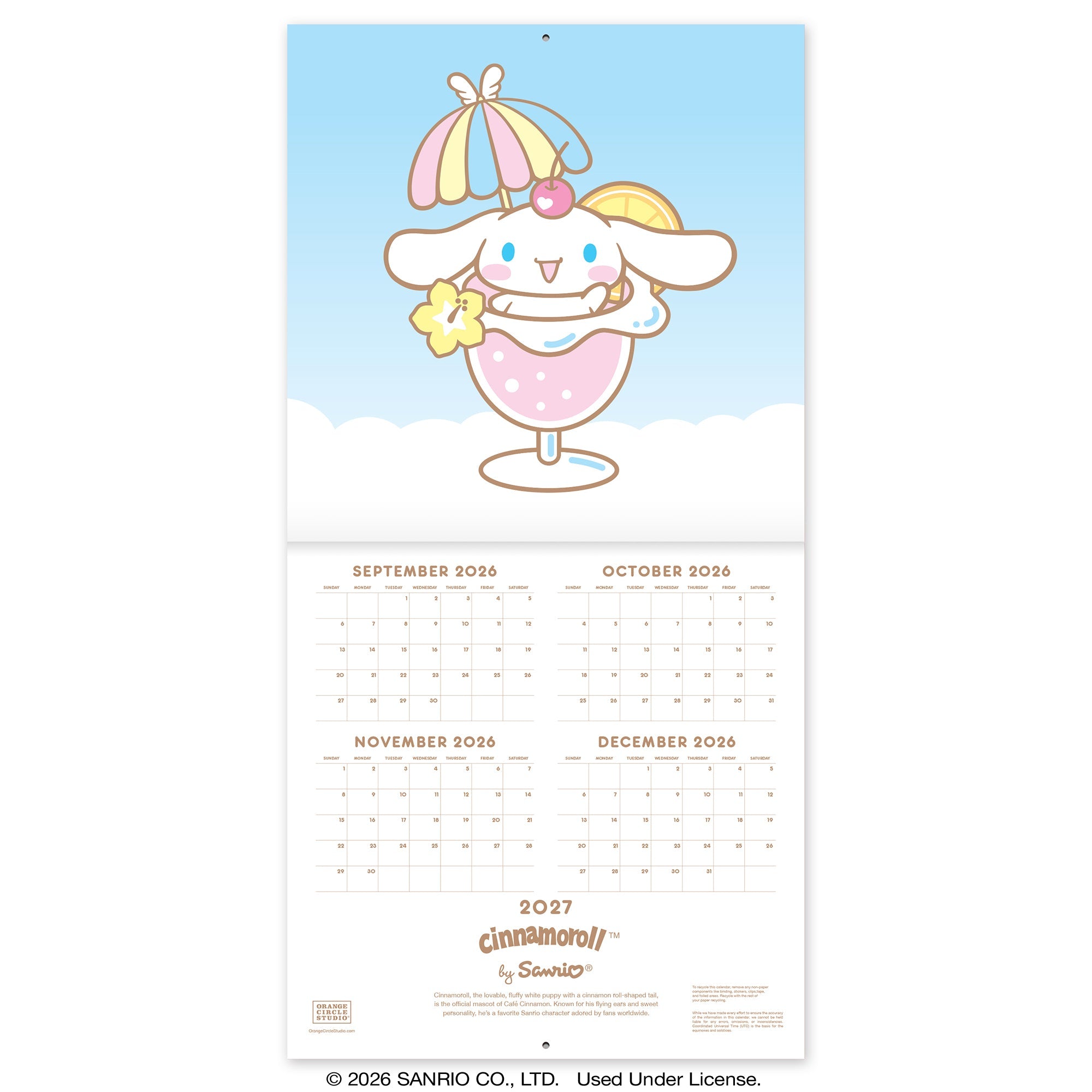 Cinnamoroll 2027 Classic Wall Calendar - Image 5