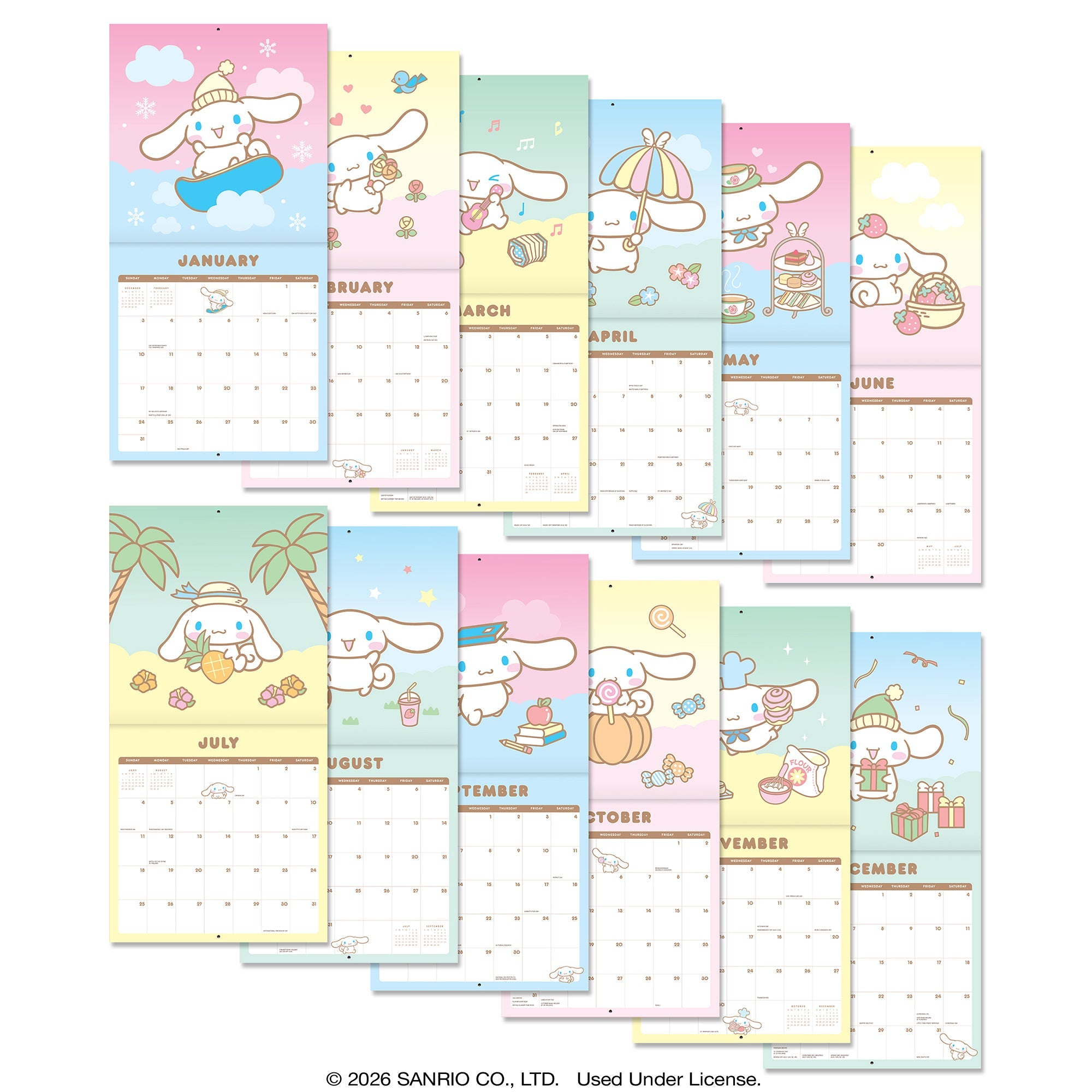 Cinnamoroll 2027 Classic Wall Calendar - Image 6