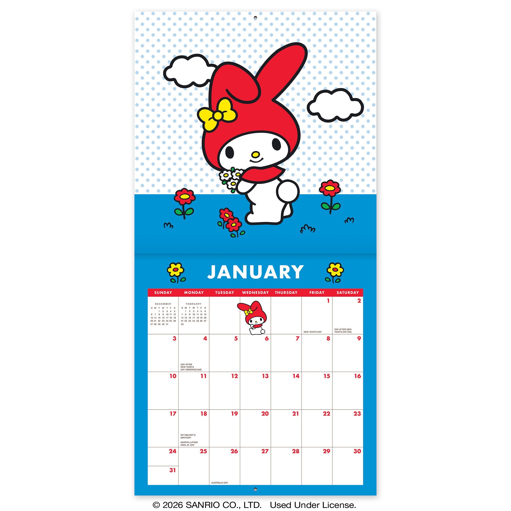 Hello Kitty and Friends 2027 Petite Retro Wall Calendar - Image 4