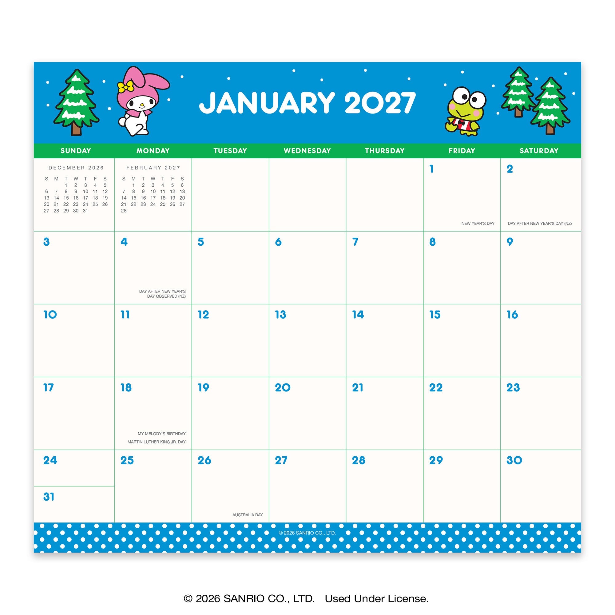 Hello Kitty and Friends 2027 Retro Magnetic Monthly Pad - Image 5