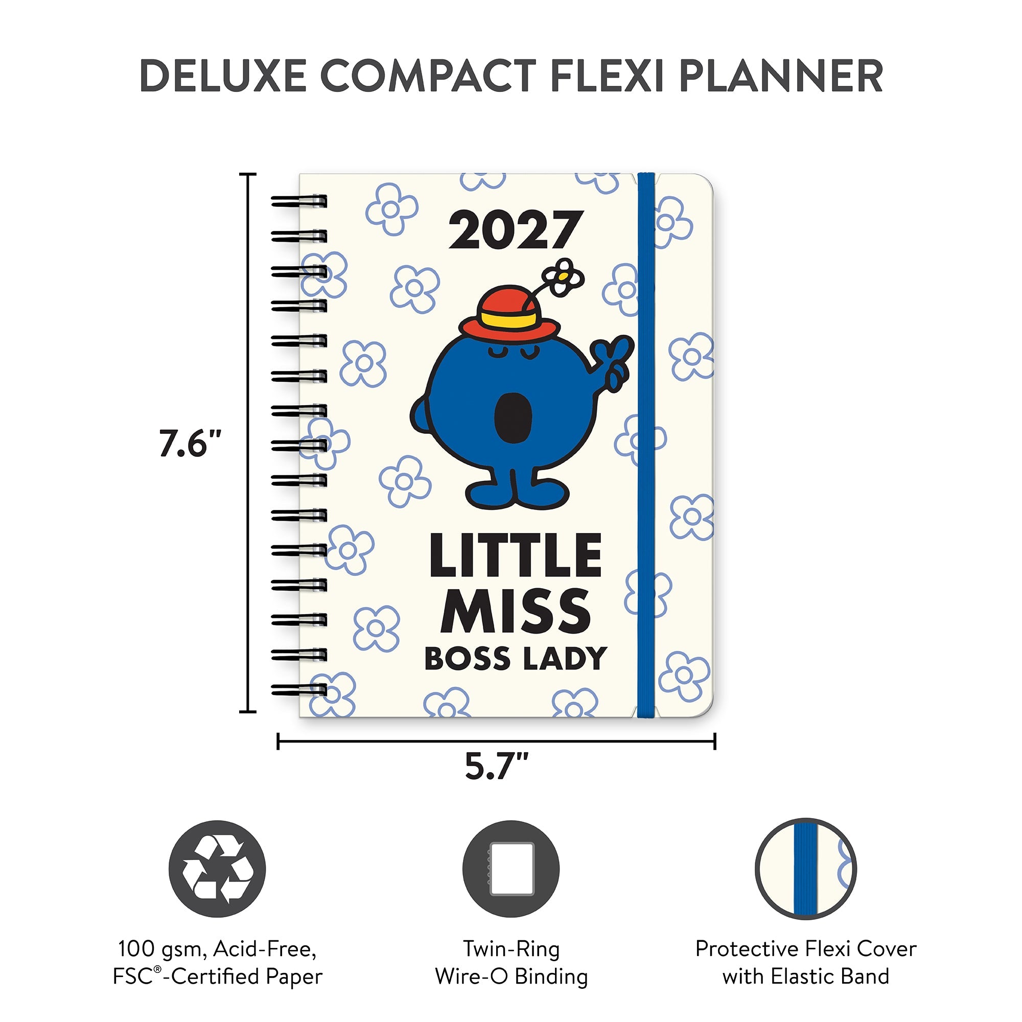 Little Miss Boss Lady 2027 Deluxe Compact Flexi Planner - Image 3