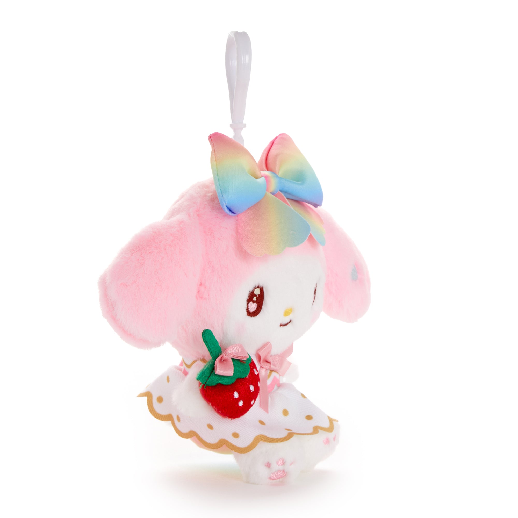 My Melody Plush Mascot Clip (Strawberry Rainbow Series) - Image 2