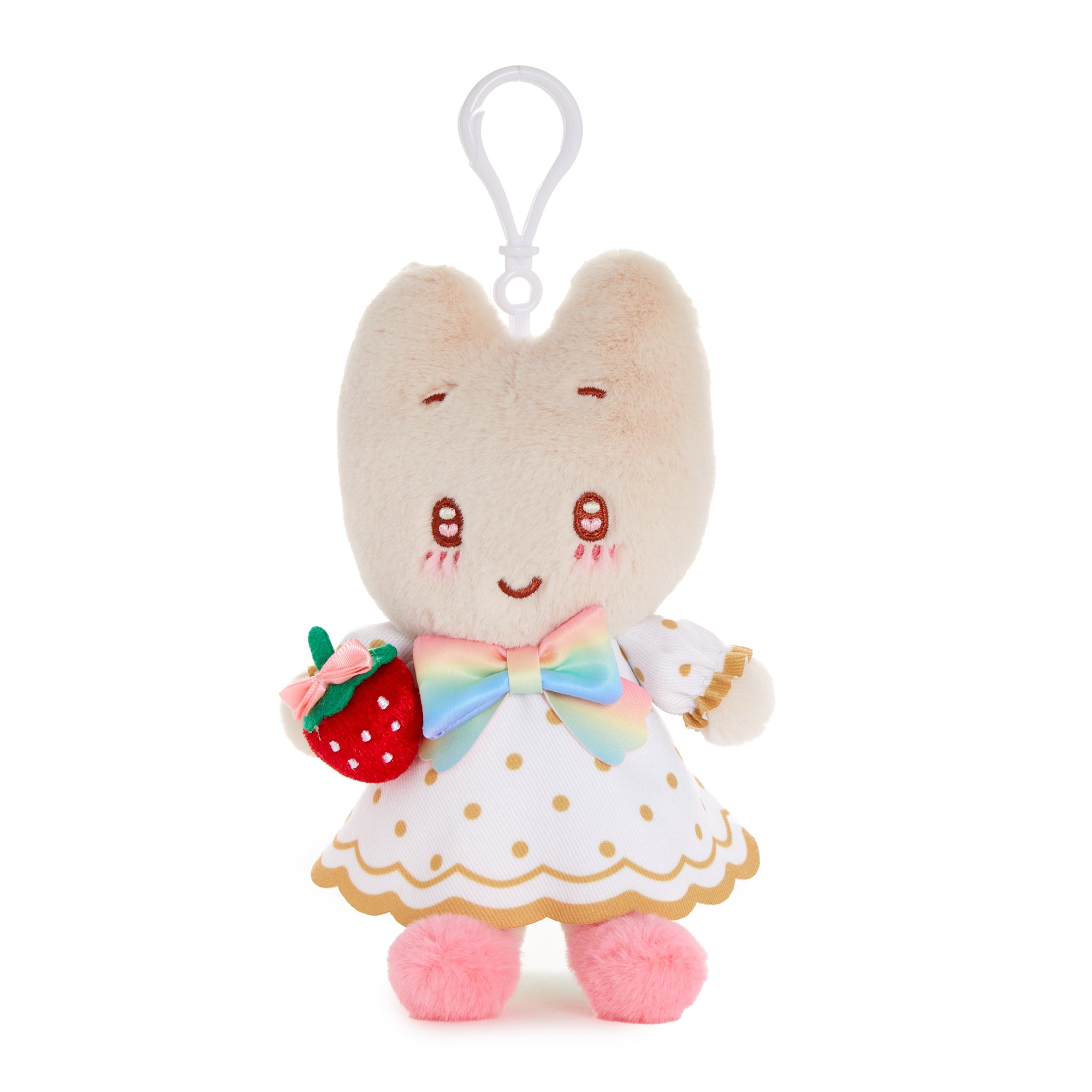 Marroncream Plush Mascot Clip (Strawberry Rainbow Series)