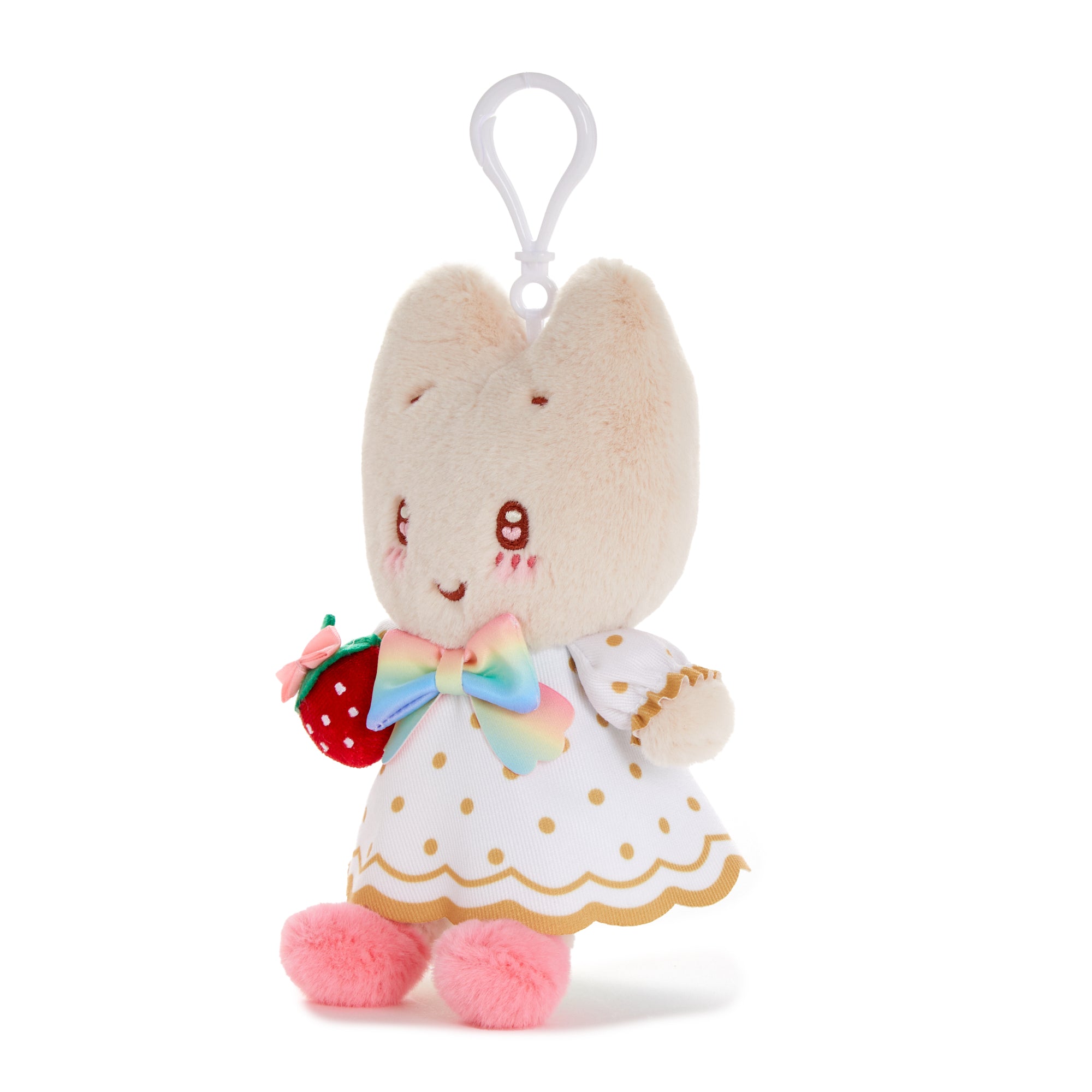 Marroncream Plush Mascot Clip (Strawberry Rainbow Series) - Image 3