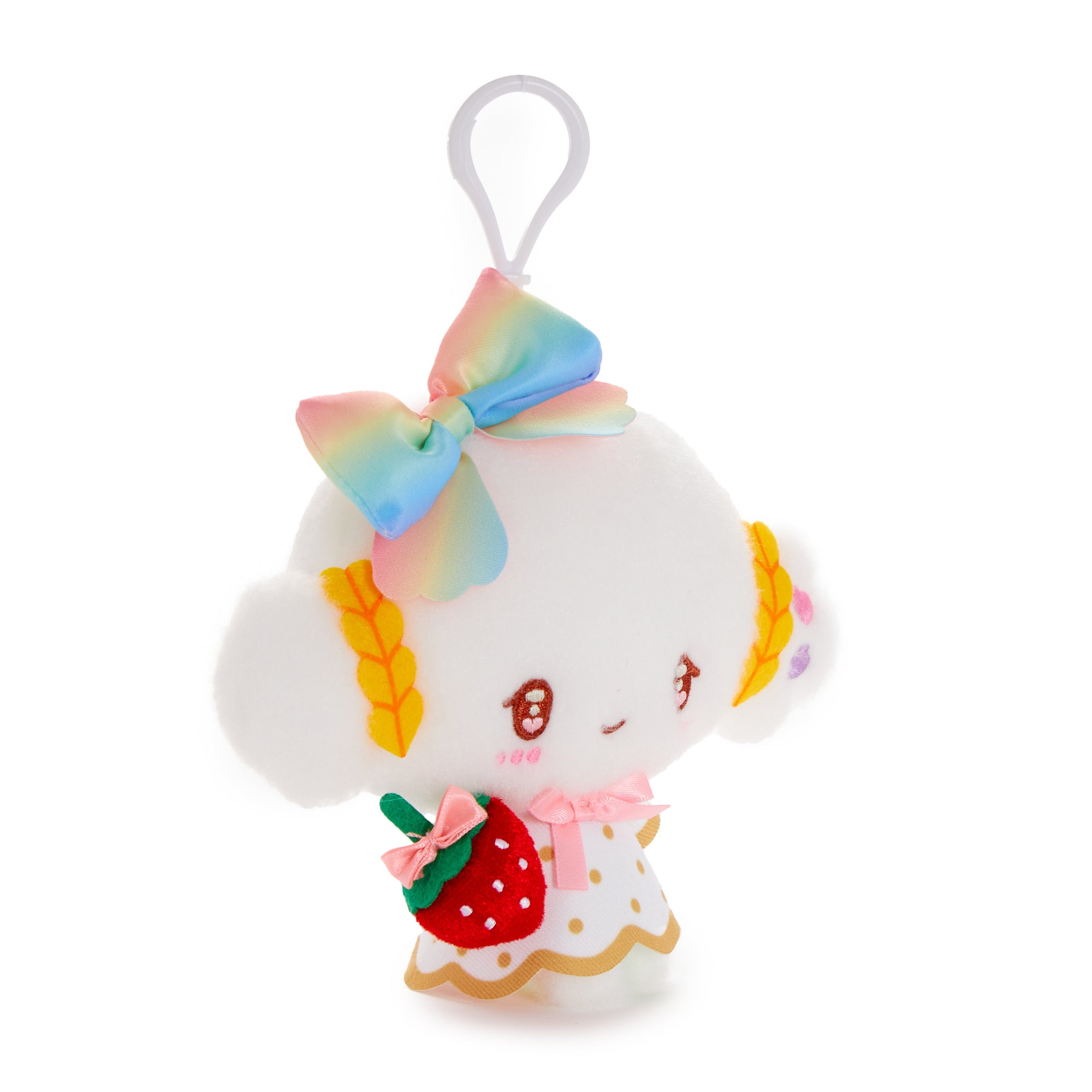 Cogimyun Plush Mascot Clip (Strawberry Rainbow Series) - Image 2