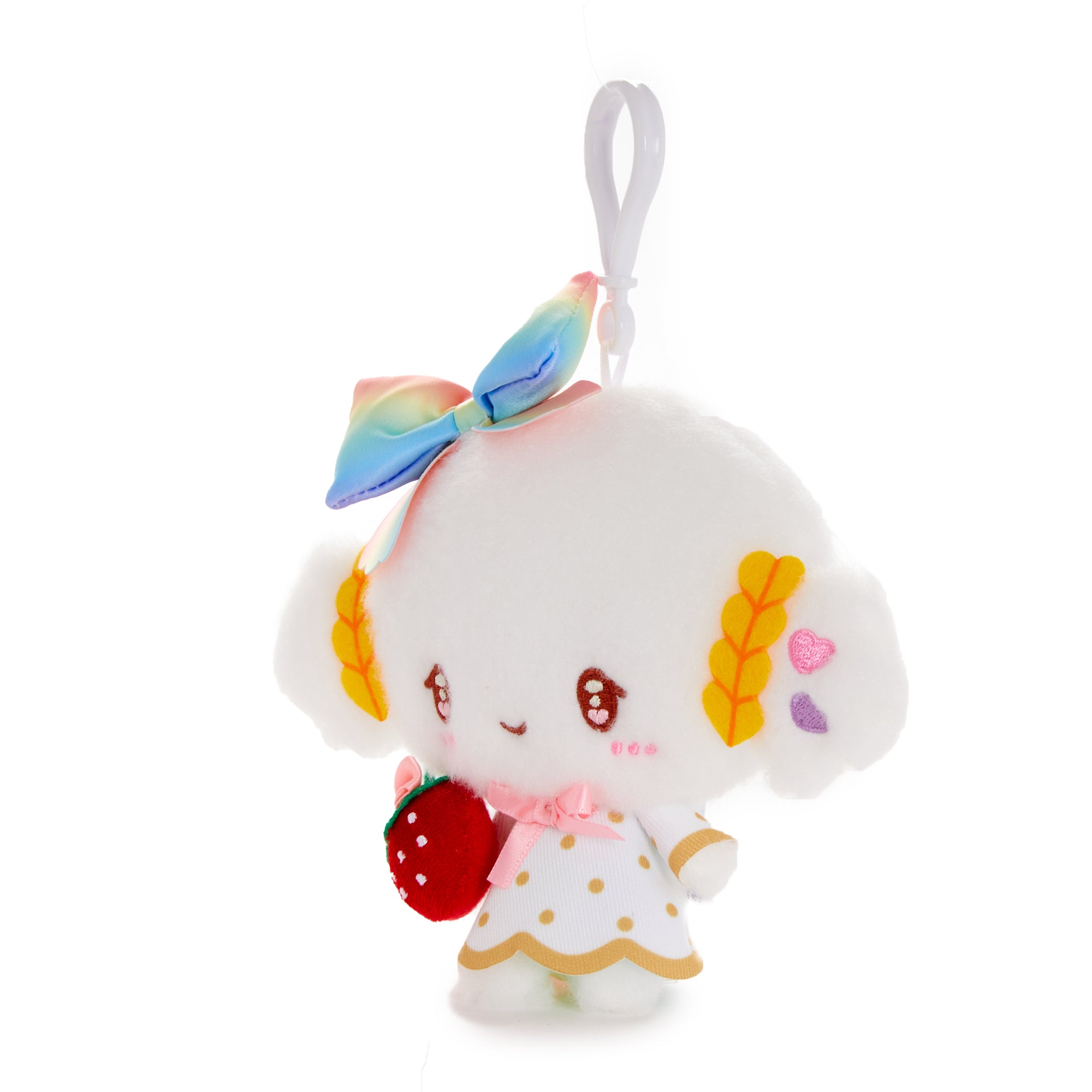 Cogimyun Plush Mascot Clip (Strawberry Rainbow Series) - Image 3