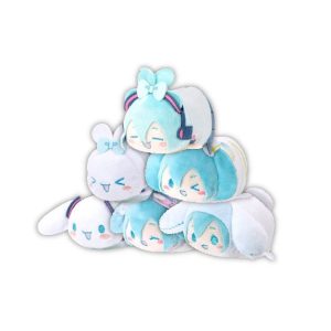 Hatsune Miku x Cinnamoroll Potekoro Mini Plush Mascot Clip Blind Box