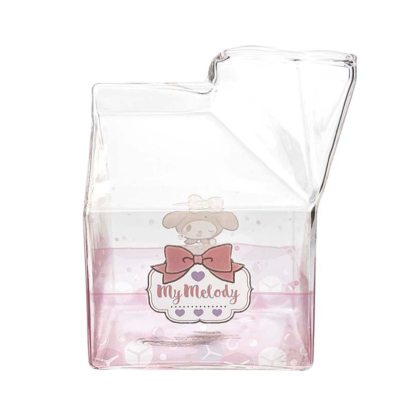 My Melody Kawaii Glass Milk Carton Cup - Image 3