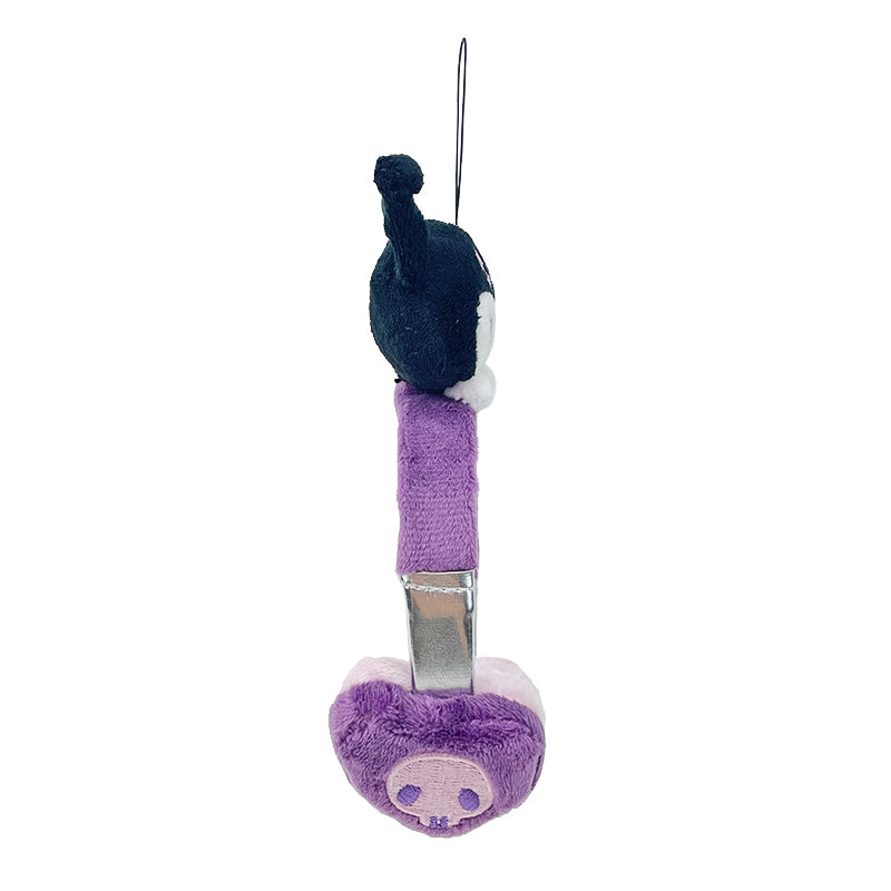 Kuromi Plush Headphones Bag Charm - Image 3
