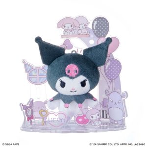 Kuromi Mini Plush & Acrylic Stand Set (Nuikatsu Plushie Life Series)