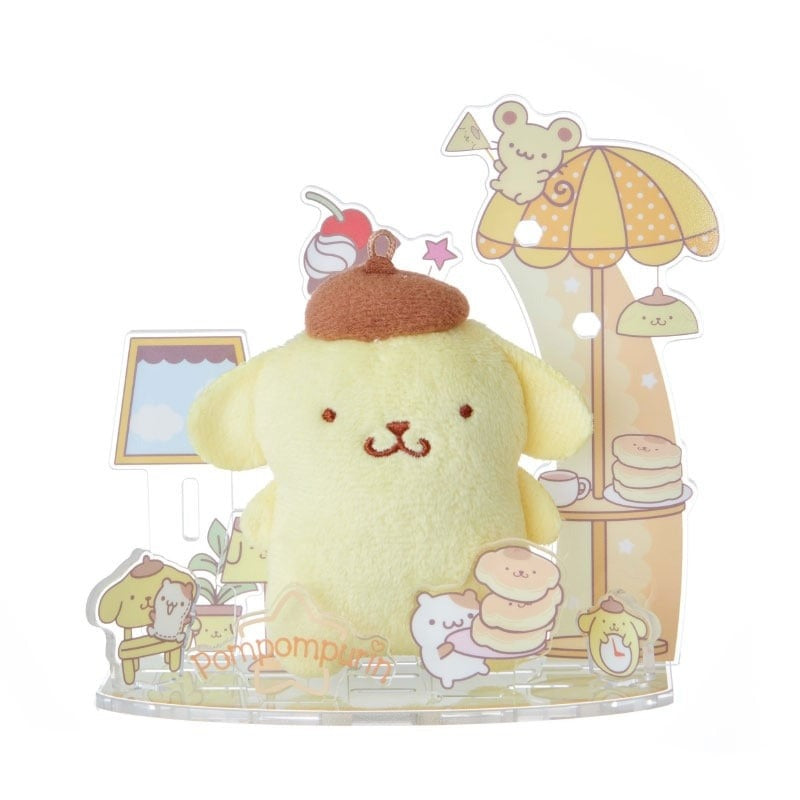 Pompompurin Mini Plush & Acrylic Stand Set (Nuikatsu Plushie Life Series) - Image 4