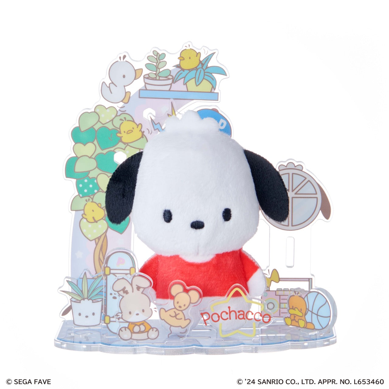 Pochacco Mini Plush & Acrylic Stand Set (Nuikatsu Plushie Life Series)
