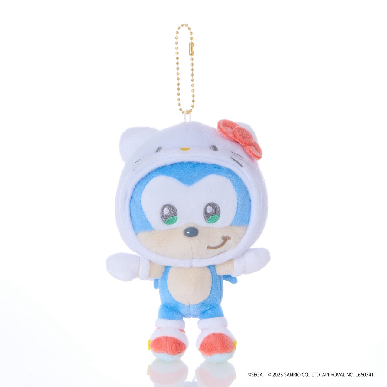 SONIC & FRIENDS x Hello Kitty and Friends Plush Mascot Keychain (Sonic x Hello Kitty)