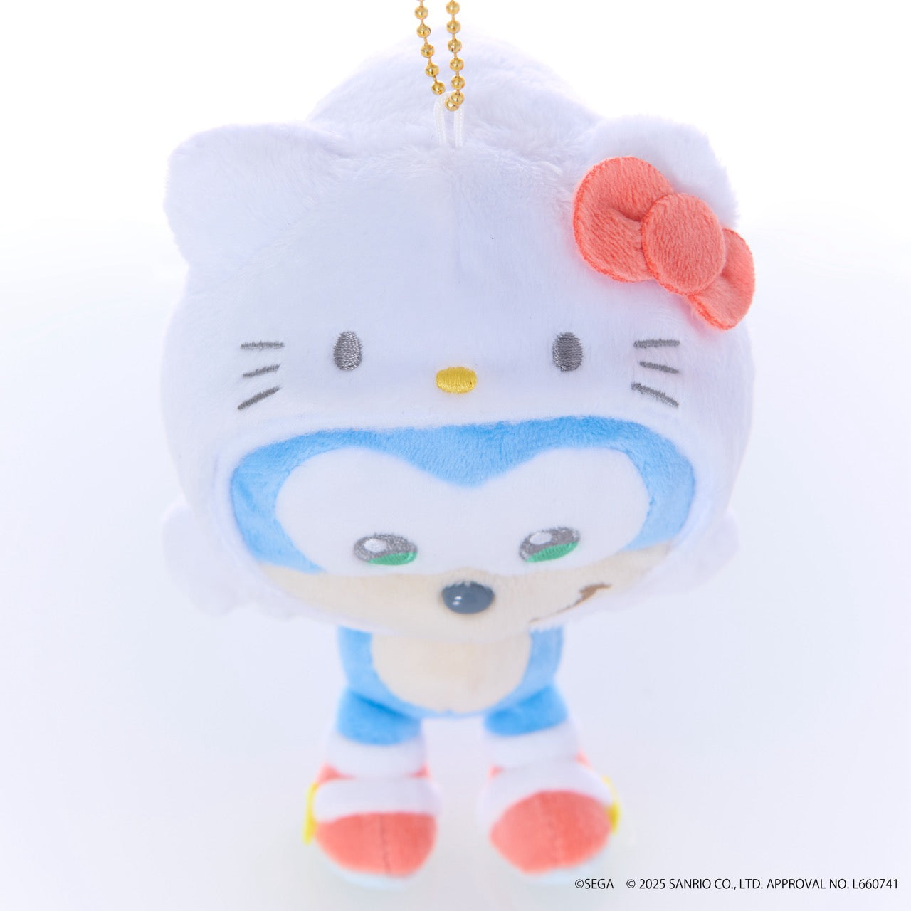SONIC & FRIENDS x Hello Kitty and Friends Plush Mascot Keychain (Sonic x Hello Kitty) - Image 2