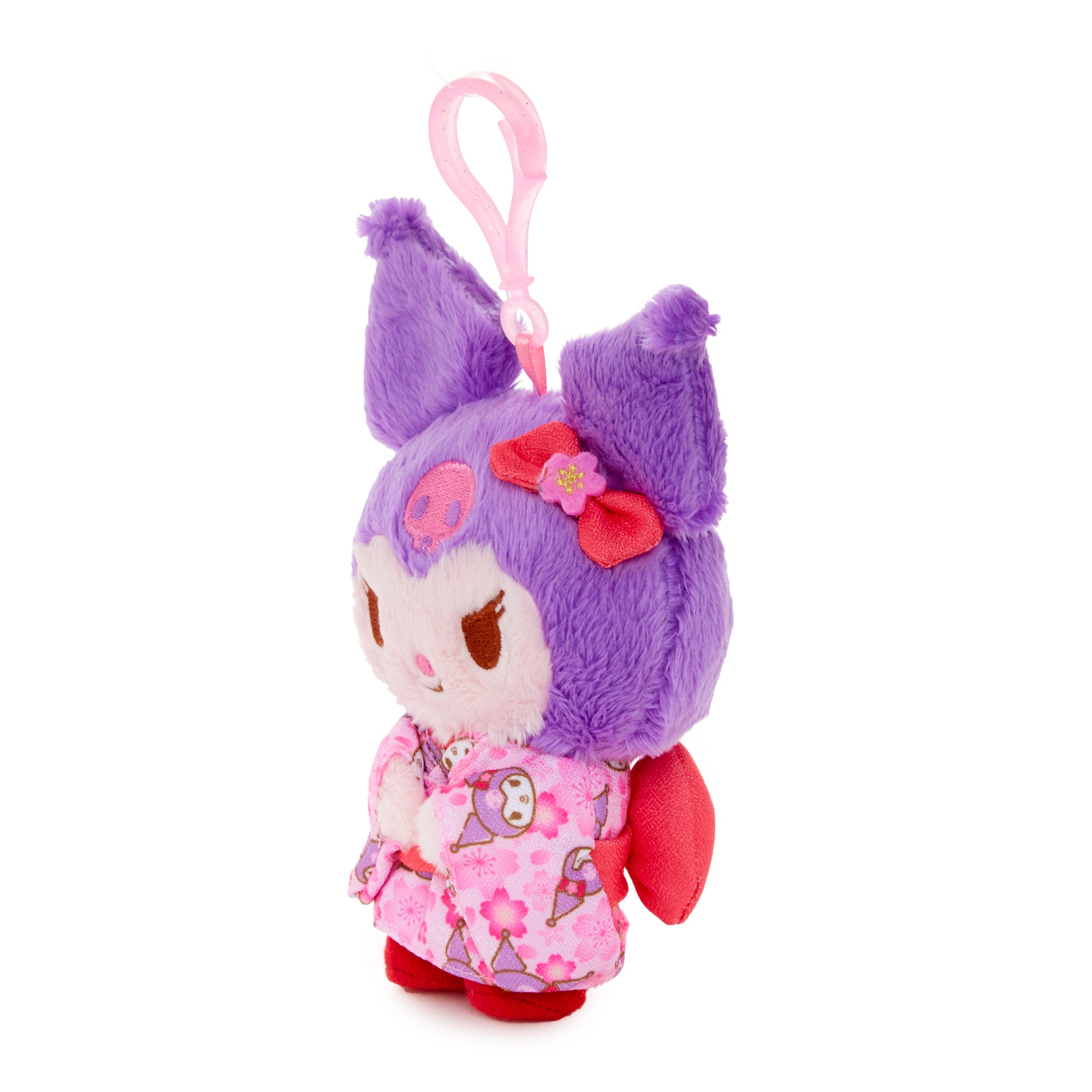 Kuromi Plush Mascot Clip (Spring Kimono Series) - Image 2