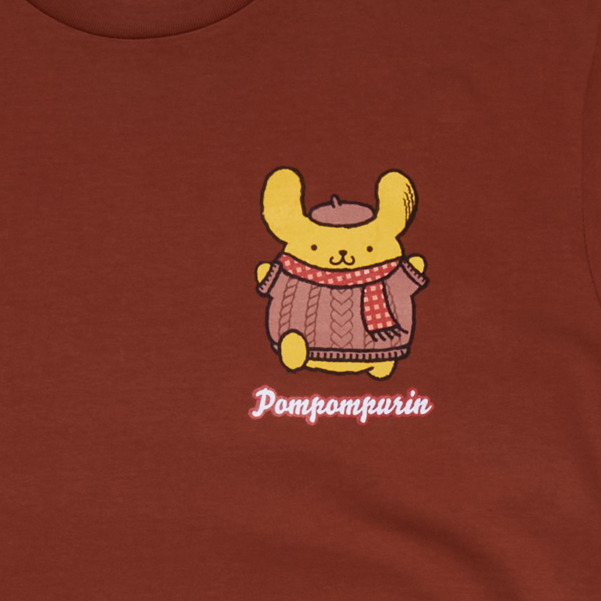 Pompompurin Adult Sharing Cozy Moments Tee (Brown) - Image 2