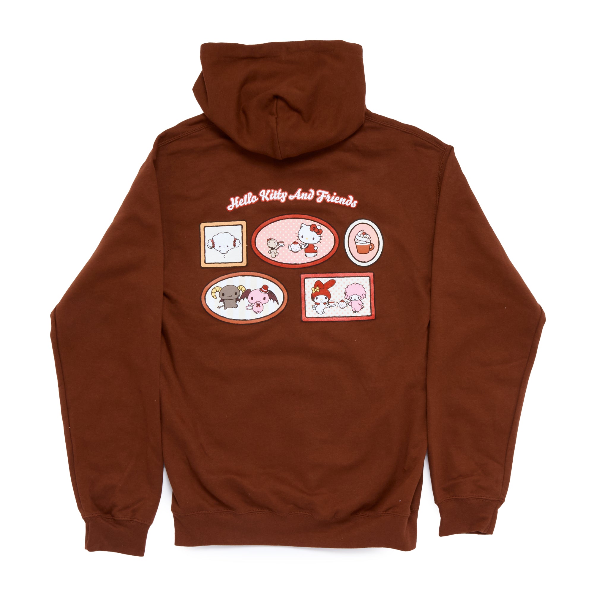 Hello Kitty and Friends Adult Enjoy Each Moment Hoodie (Brown) - Image 2