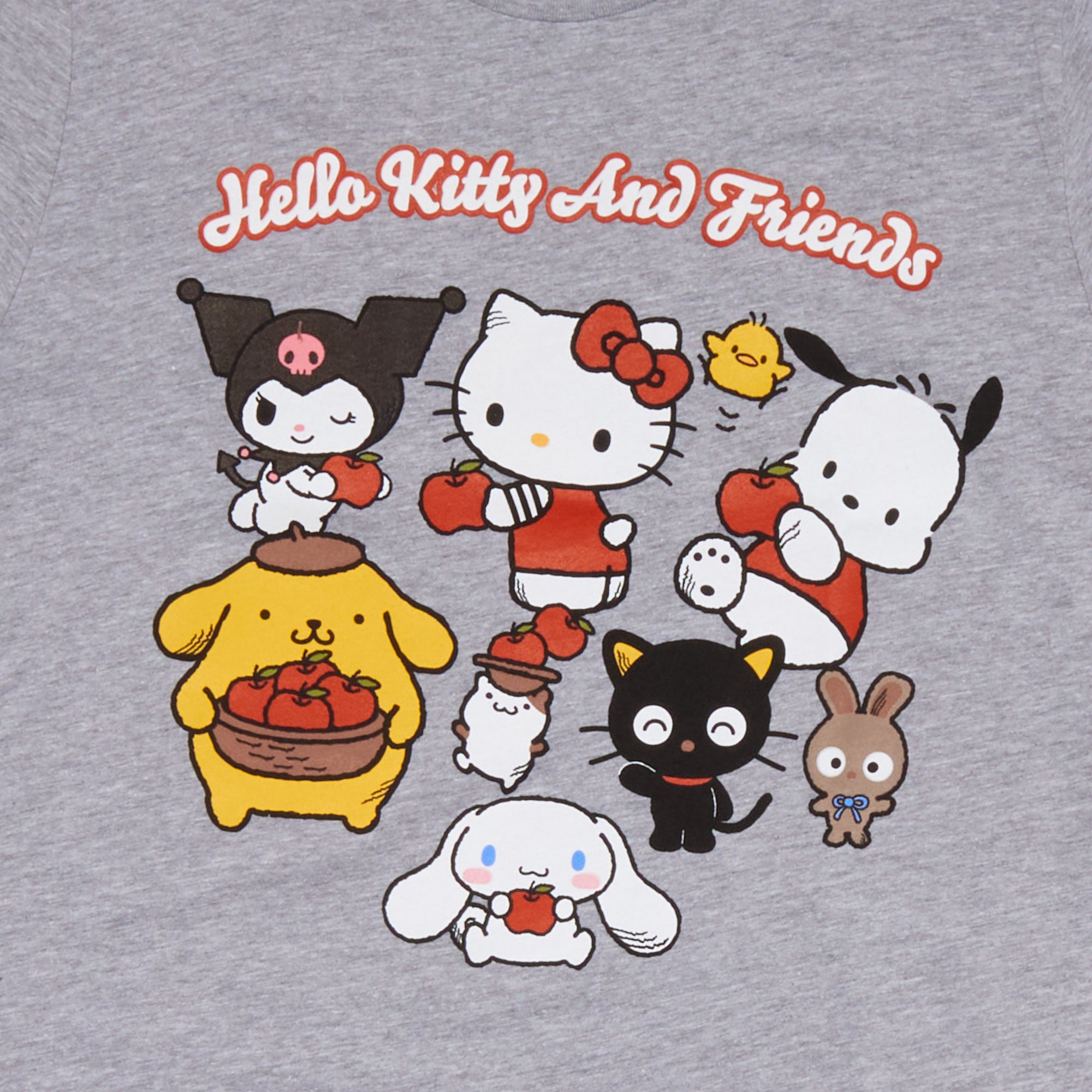 Hello Kitty and Friends Adult Thankful Apples Tee (Heather) - Image 2
