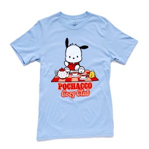 Pochacco Adult Cozy Club Tee (Light Blue)