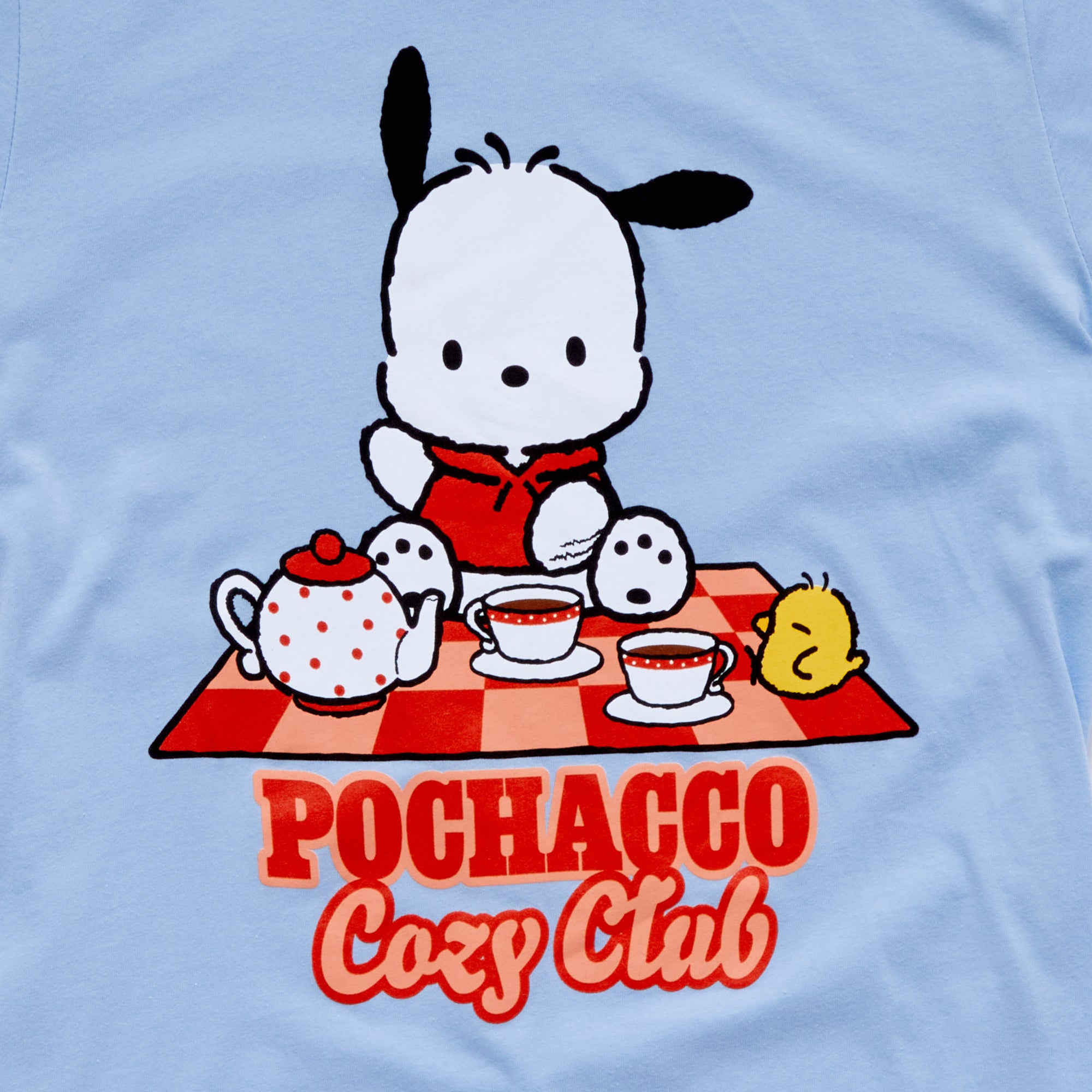 Pochacco Adult Cozy Club Tee (Light Blue) - Image 2