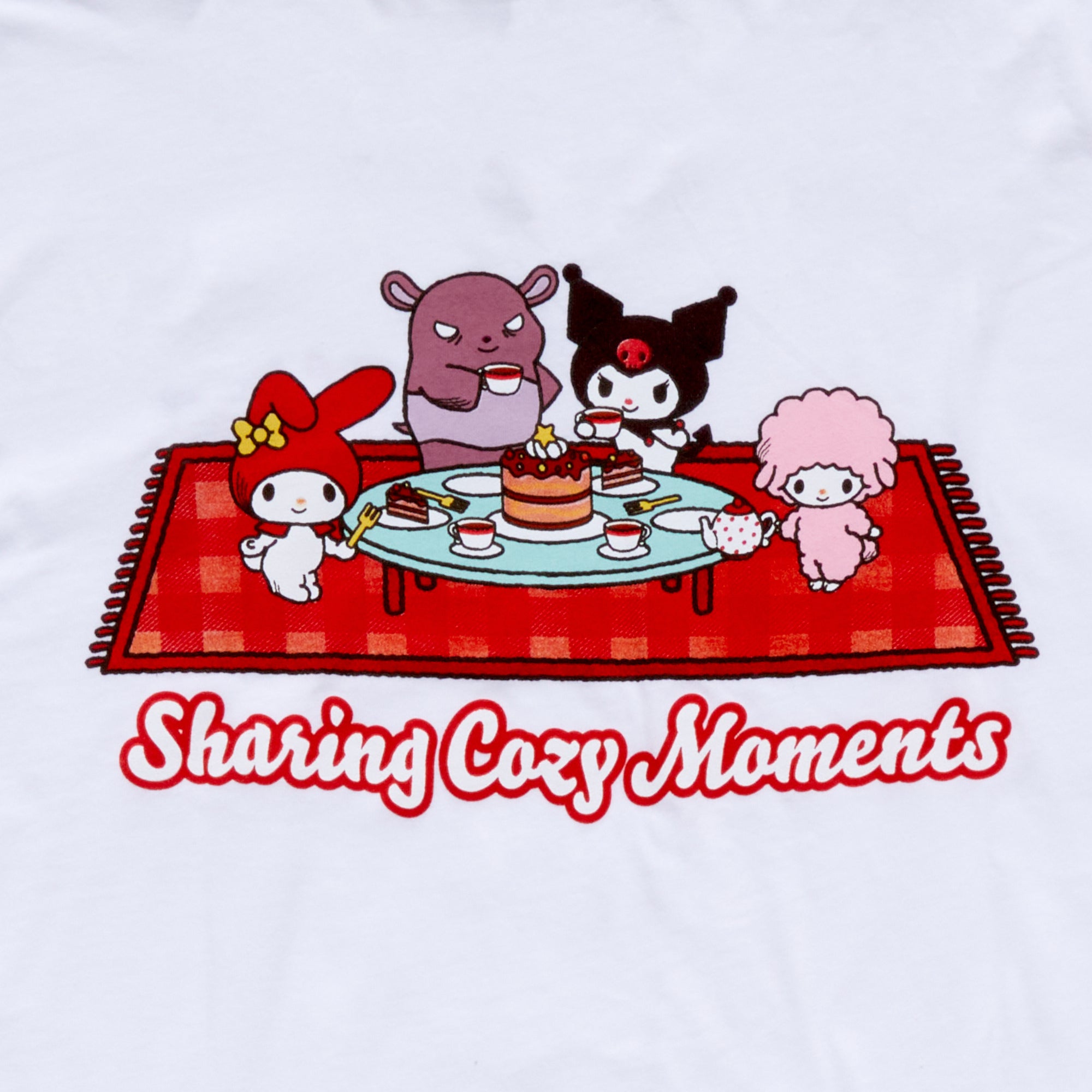 Kuromi Adult Sharing Cozy Moments Tee (White) - Image 2