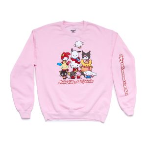 Hello Kitty and Friends Adult Cozy Group Crewneck (Pink)