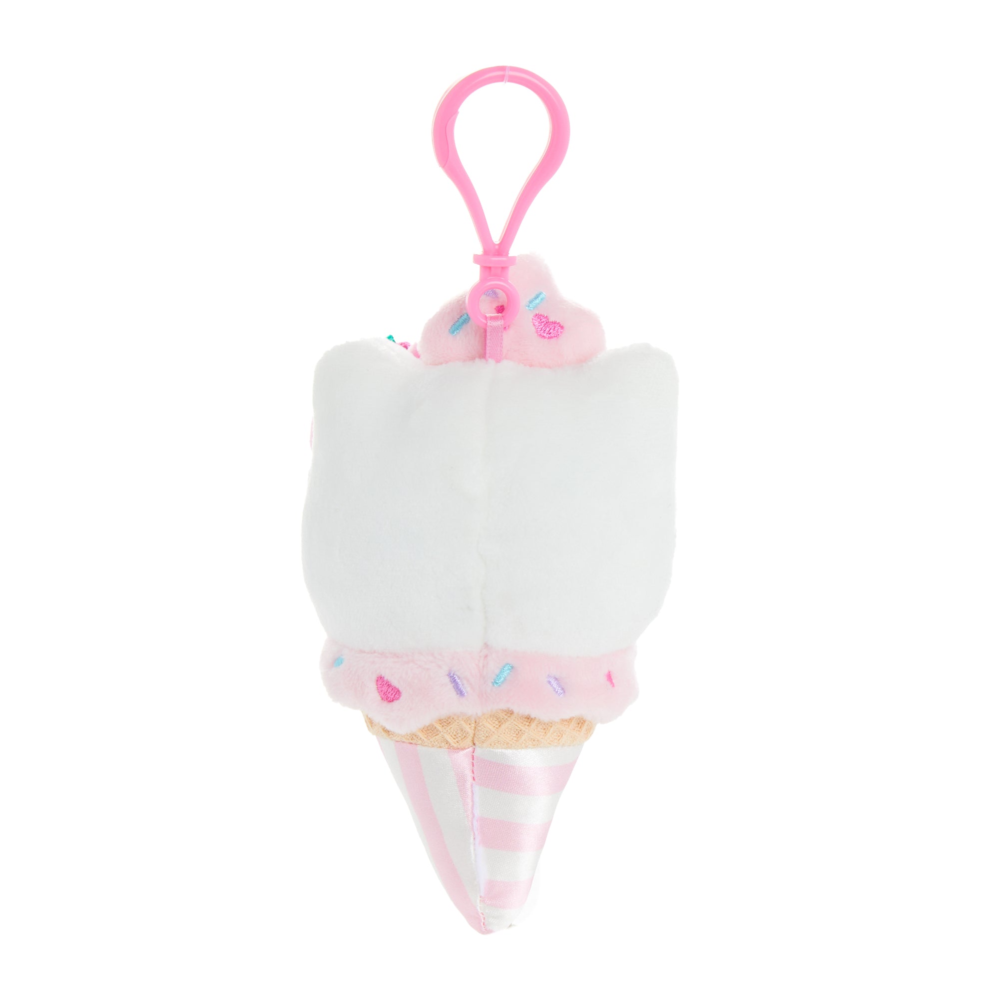 Hello Kitty Strawberry Plush Mascot Clip (Ice Cream Treat Series) - Image 4