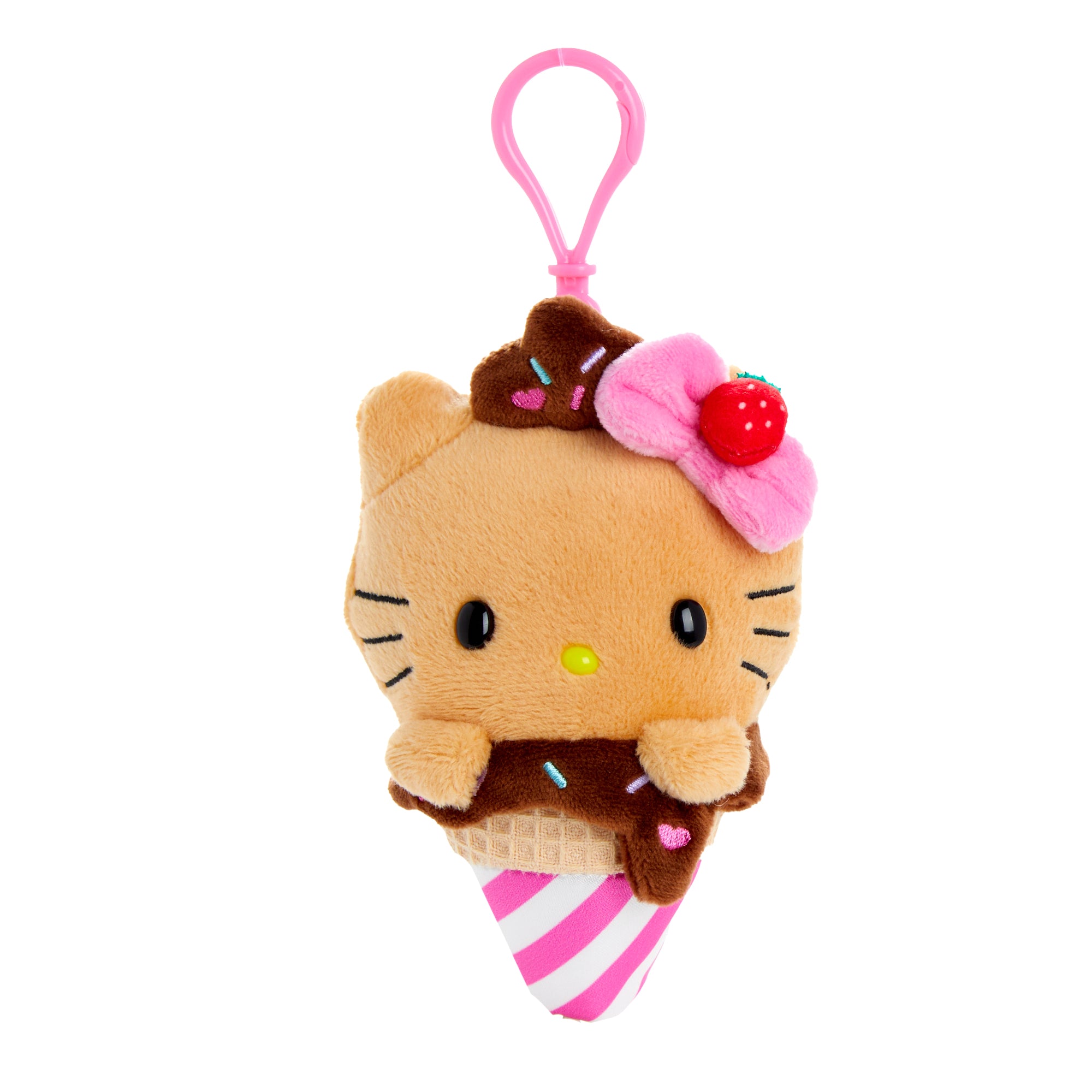 Hello Kitty Mocha Plush Mascot Clip (Ice Cream Treat Series)