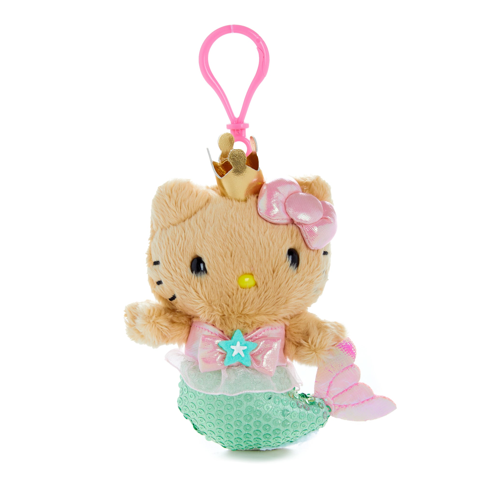 Hello Kitty Sun-Tanned Plush Mascot Clip (Mermaid Shimmer Series)